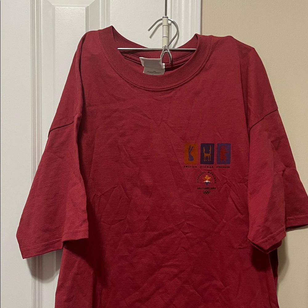 Olympics 2002 Salt Lake City Men’s Red Graphic T-Shirt